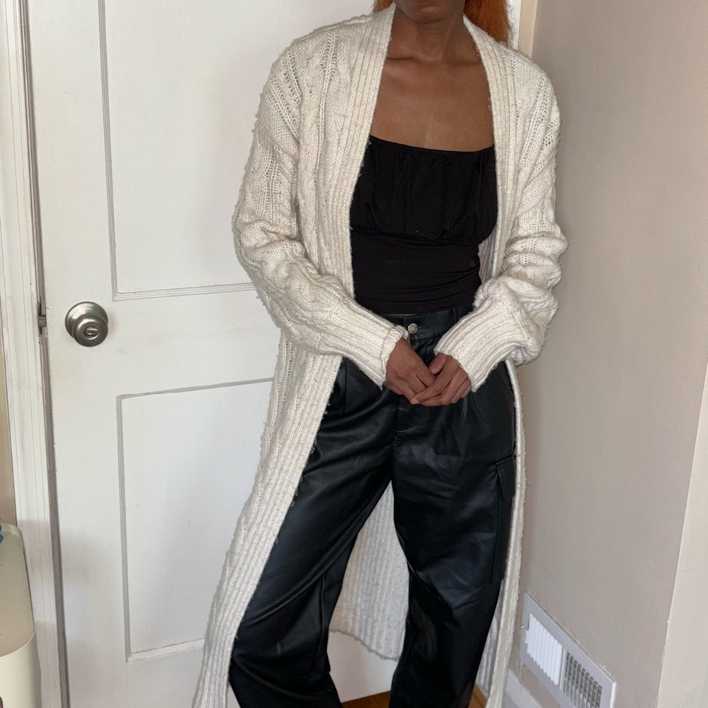 Maxi knit cardigan